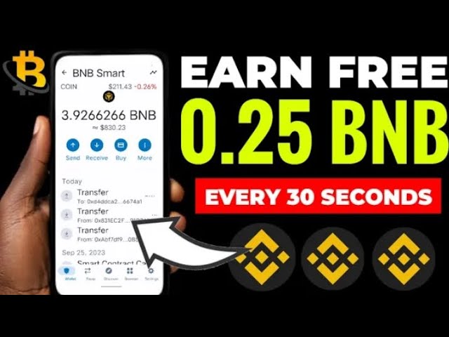 Réclamez GRATUITEMENT 0,25 BNB toutes les 60 minutes ➕️ PREUVE de retrait en direct 🤑 Gagnez des BNB COIN GRATUITS#liveproof