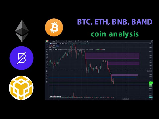 Analyse des pièces BTC ETH BNB BAND