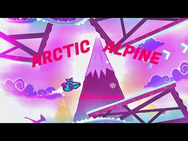 Geometriestrich || 60. DÄMON!! || Arctic Alpine (Easy Demon) von ShadowIan || Mit Münze || Handy, Mobiltelefon