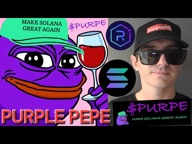 $PURPE - PIÈCE CRYPTO PURPLE PEPE TOKEN COMMENT ACHETER PURPE SOL SOLANA RAYDIUM JUPITER ORCA METEORA MEME