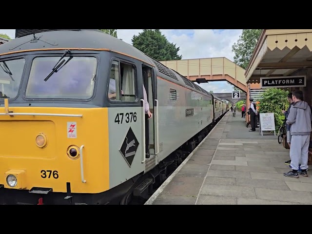 Token swapping at Torrington on the GWSR at the diesel gala. 12/7/24