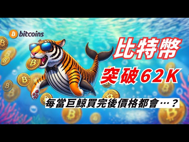 ビットコインが62,000を突破したら、53,000に行くでしょうか?巨大クジラはさらに約 5,000 枚のコインを購入し、その利益は FTX 事件に達しました。前回のその後…