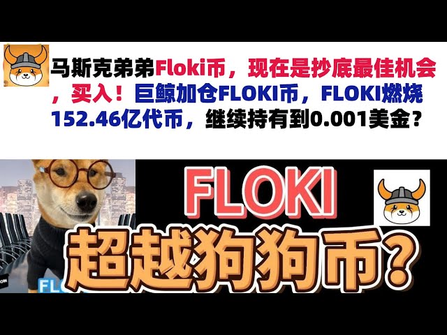 머스크 동생 플로키 코인, 지금이 바닥권 매수 절호의 기회, 매수! 거대 고래는 FLOKI 코인에서 그 위치를 높였습니다. FLOKI는 152억 4600만 개의 토큰을 소각했습니다. 반응이 나올 때까지 계속 개최될 것인가?