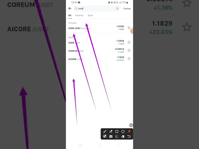 comment convertir l'USDT en core de Binance via MEXC....facile, étape par étape..