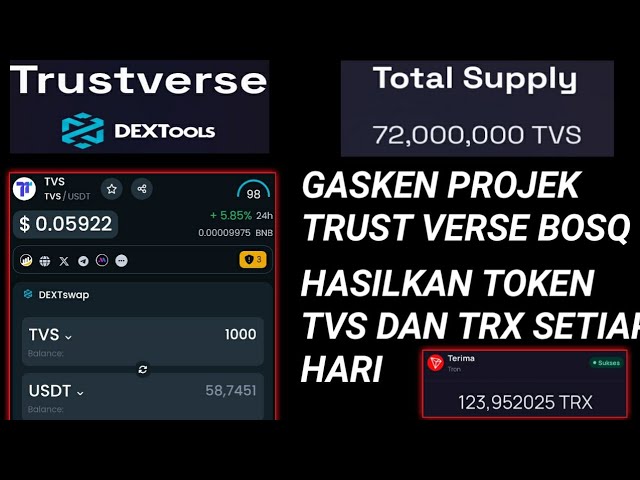 HOW TO GET TVS AND TRX TOKENS IN THE TRUSTVERSE PROJECT‼️💵🔥🚀