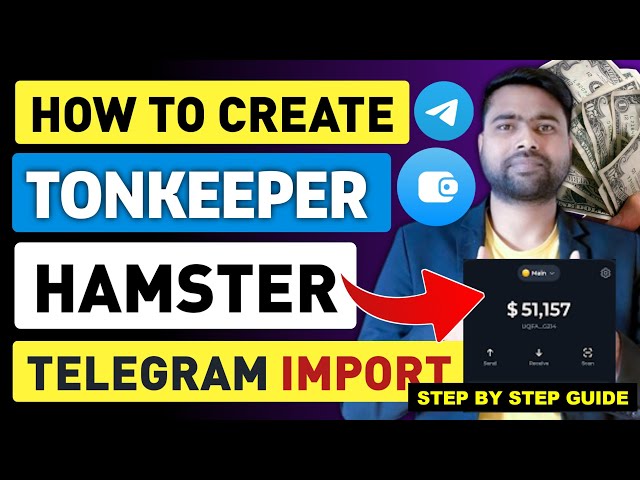 Guide complet du portefeuille Tonkeeper (créer, retirer et importer) | TonKeeper TON Portefeuille Télégramme | Hamster