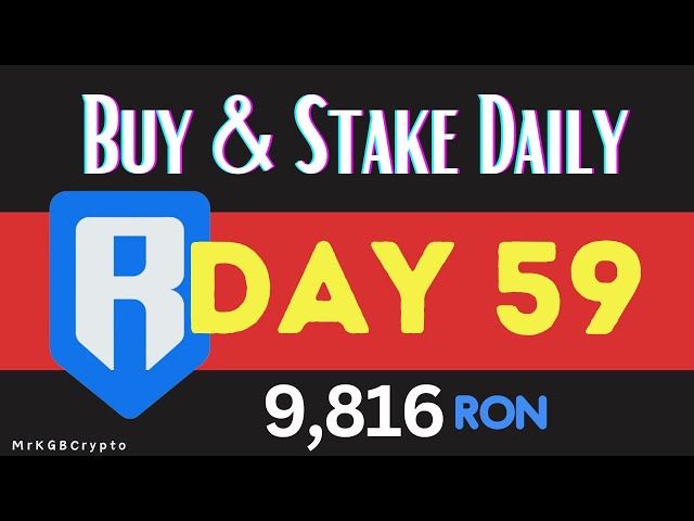 RONIN TOKEN Ron Token Achats quotidiens et parcours de jalonnement - JOUR 59