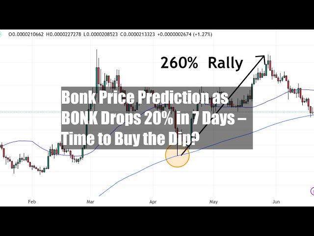 Bonk 价格预测，BONK 在 7 天内下跌 20% – 买入时机