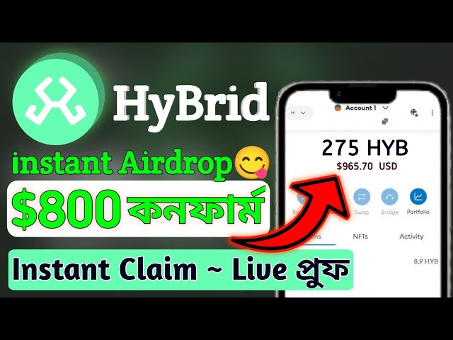 😱 Instant Claim 275 $HYB Token | HYBRID Testnet Airdrop | PixelVerse Dauly Combo | TapSwap | Hamster