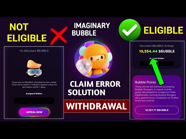 BUBBLE Airdrop Not Eligible Solution | BUBBLE Airdrop Claim : Allocation Checker | Bubble Listing