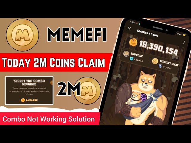 La solution Memefi Coin Daily Combo ne fonctionne pas || Code secret 2M MemeFi