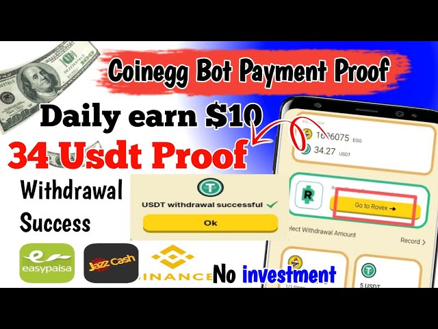 34 USDT RETIRER LE BOT COINEGG | télégramme coinegg bot bangla | paiement instantané | robot coinegg