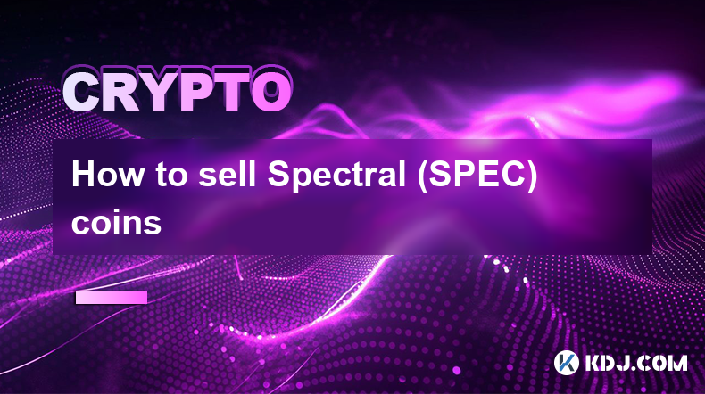 How to sell Spectral (SPEC) coins