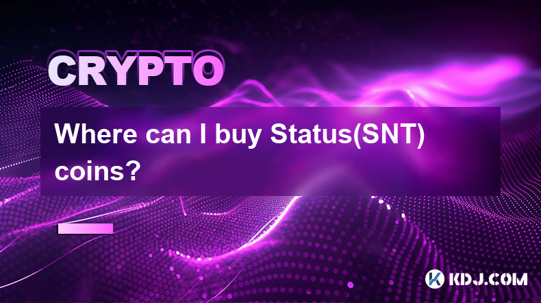 Where can I buy Status(SNT) coins?