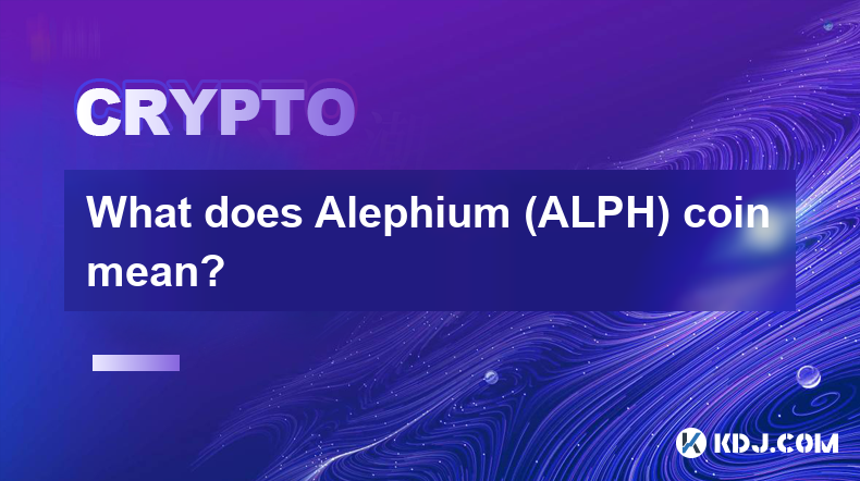 Que signifie la pièce Alephium (ALPH) ?