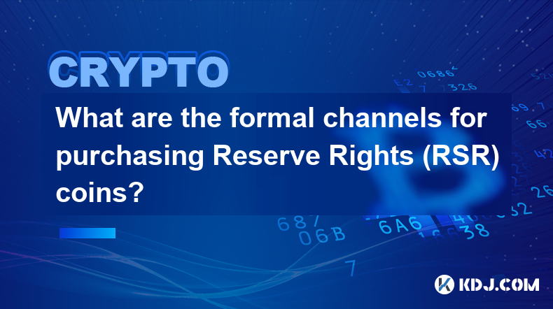 Reserve Rights (RSR) コインを購入するための正式なチャネルは何ですか?