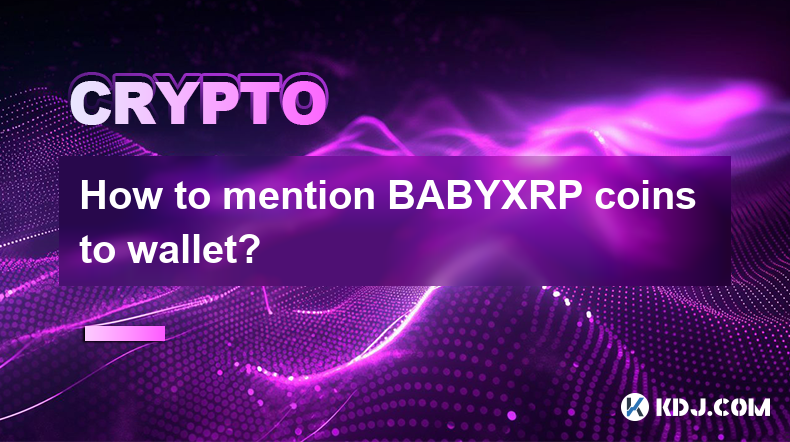 BABYXRP コインをウォレットに登録するにはどうすればよいですか?