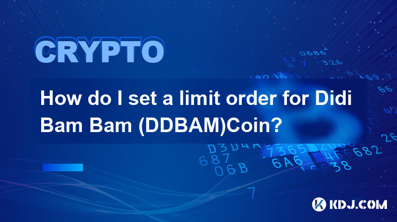 How do I set a limit order for Didi Bam Bam (DDBAM)Coin?