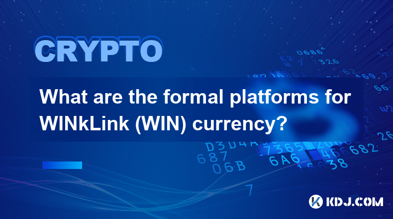 What are the formal platforms for WINkLink (WIN) currency?