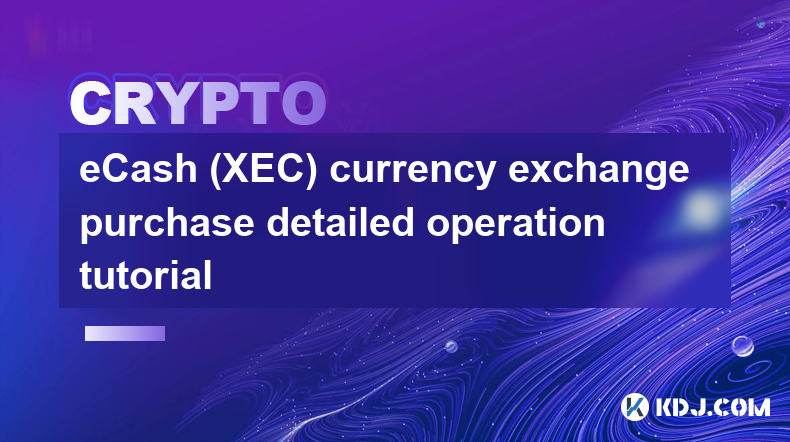 eCash(XEC) 환전 구매 상세 조작 튜토리얼