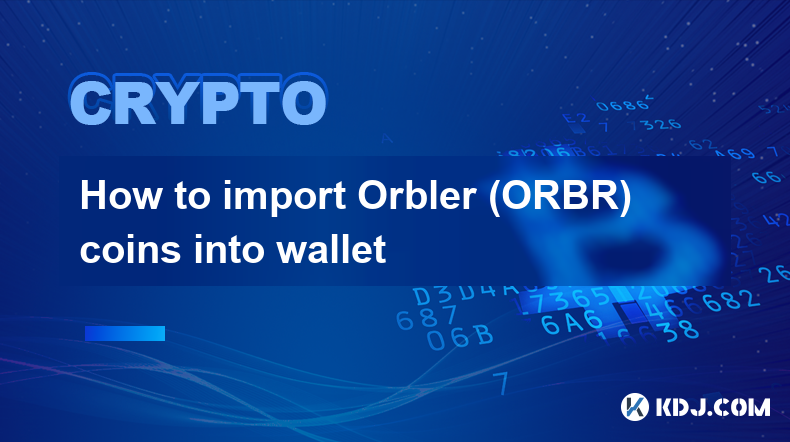 So importieren Sie Orbler-Münzen (ORBR) in die Wallet