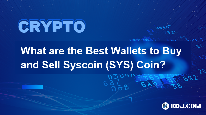 What are the Best Wallets to Buy and Sell Syscoin (SYS) Coin?