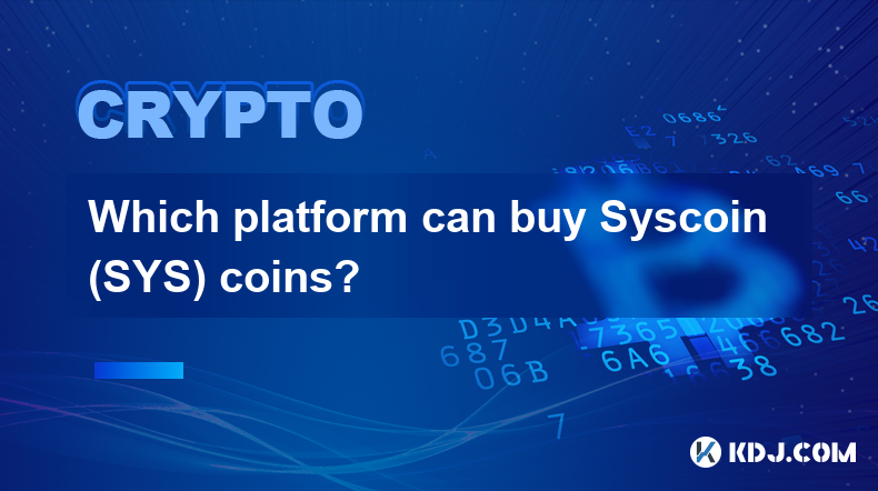 哪个平台可以购买 Syscoin (SYS) 币？