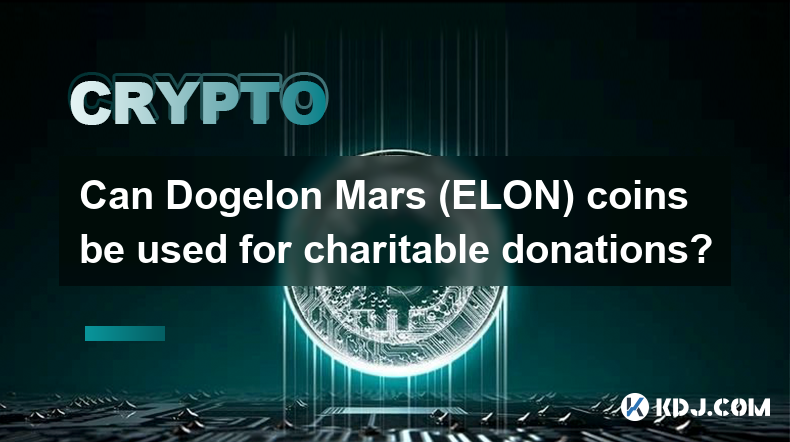 Dogelon Mars (ELON) 硬币可以用于慈善捐赠吗？