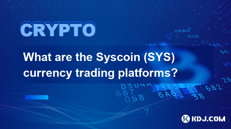 Syscoin (SYS) 货币交易平台有哪些？