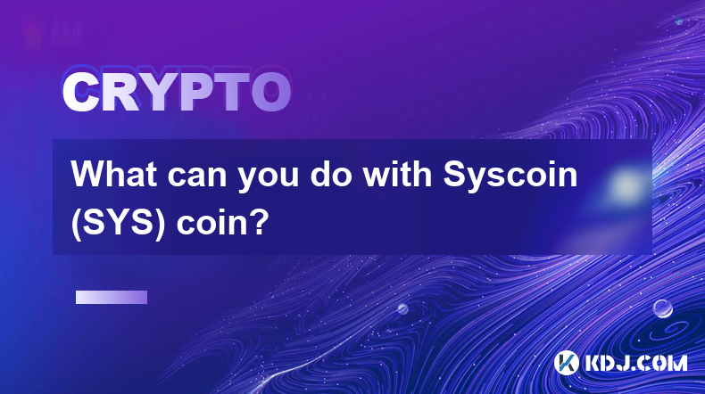 Syscoin (SYS) 幣可以做什麼？