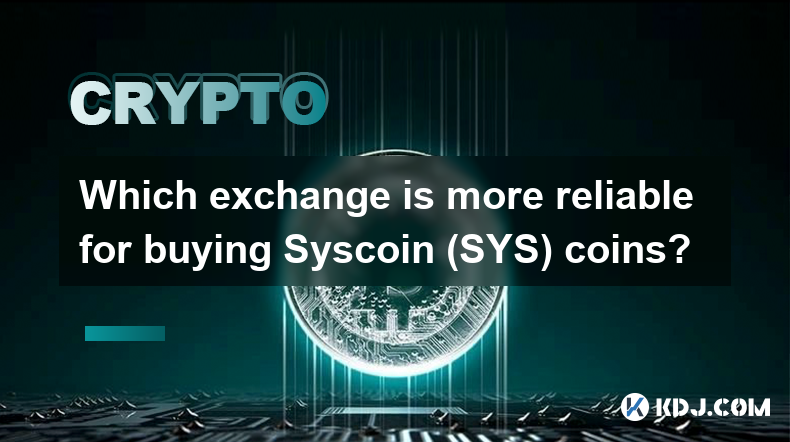 哪个交易所购买 Syscoin (SYS) 币更可靠？