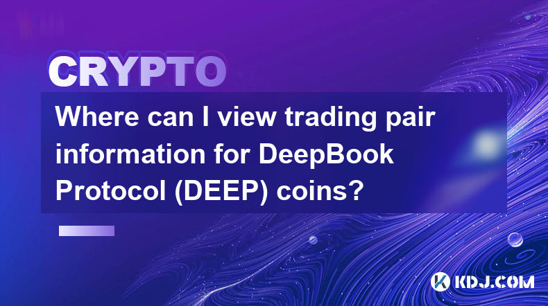 哪裡可以查看 DeepBook Protocol (DEEP) 幣的交易對資訊？