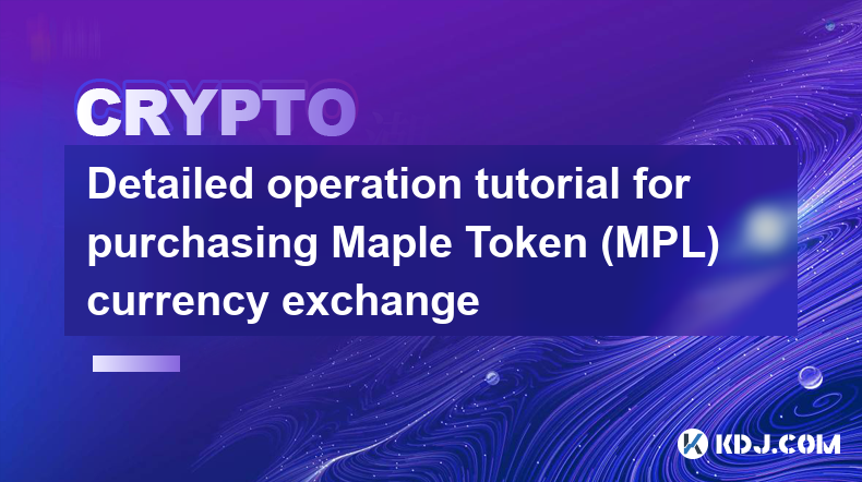 購買Maple Token（MPL）幣兌換詳細操作教程