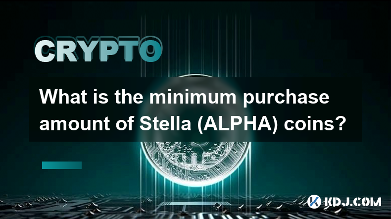 What is the minimum purchase amount of Stella (ALPHA) coins?