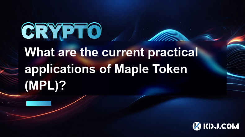 Maple Token（MPL）目前有哪些實際應用？