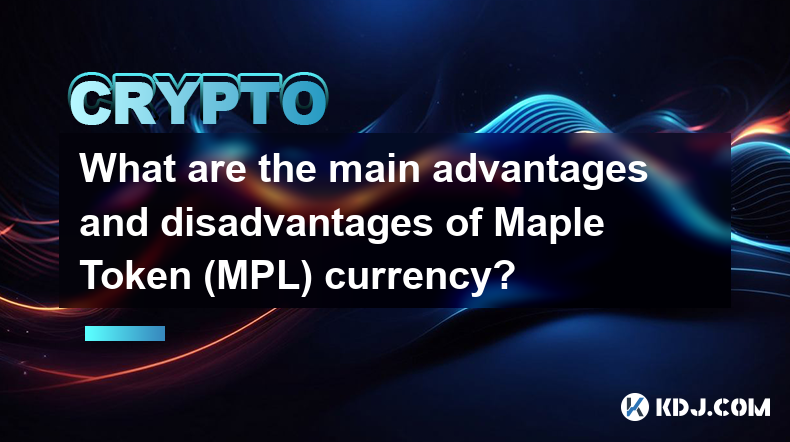 メープル トークン (MPL) 通貨の主な利点と欠点は何ですか?