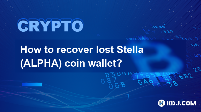 How to recover lost Stella (ALPHA) coin wallet?