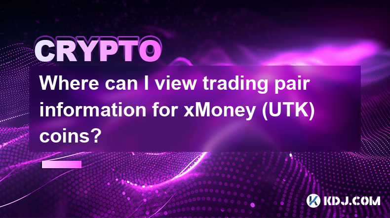 在哪里可以查看 xMoney (UTK) 币的交易对信息？