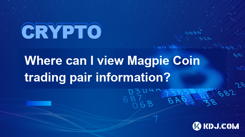 Magpie Coin 거래페어 정보는 어디서 볼 수 있나요?