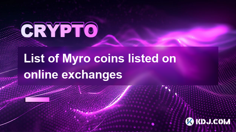 在线交易所列出的 Myro 代币列表