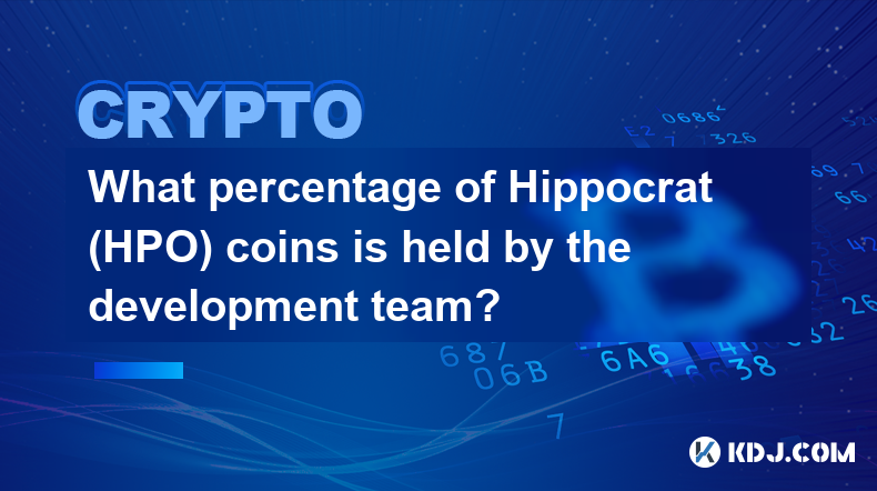 What percentage of Hippocrat (HPO) coins is held by the development team?