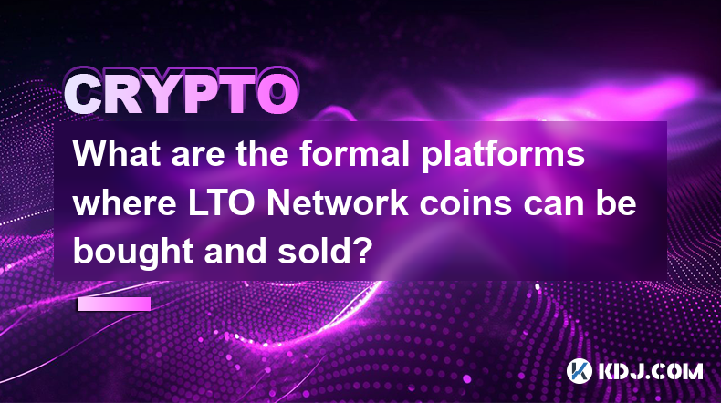 What are the formal platforms where LTO Network coins can be bought and sold?