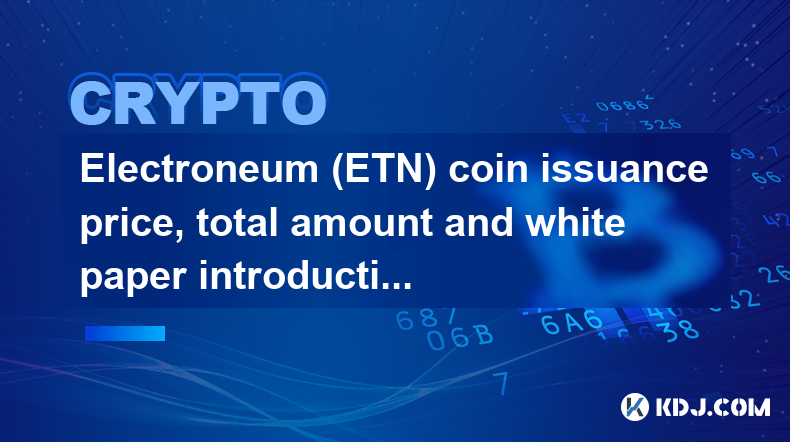 Electroneum (ETN) coin issuance price, total amount and white paper introduction