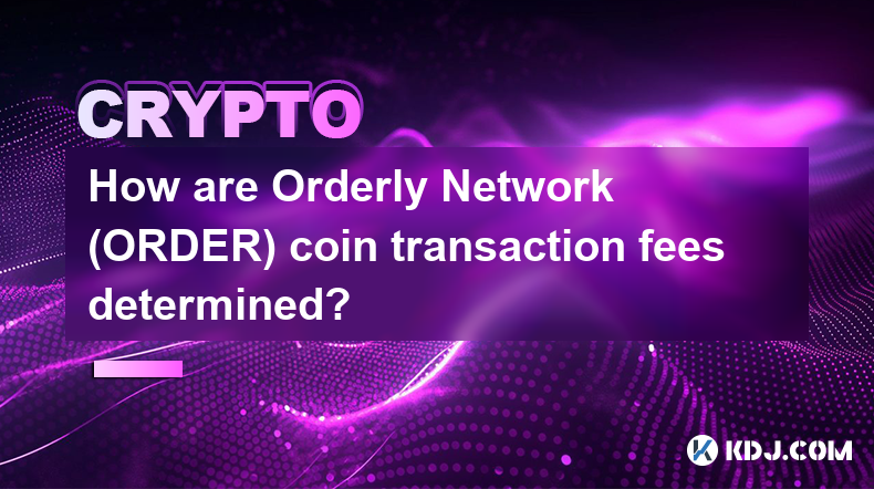 How are Orderly Network (ORDER) coin transaction fees determined?