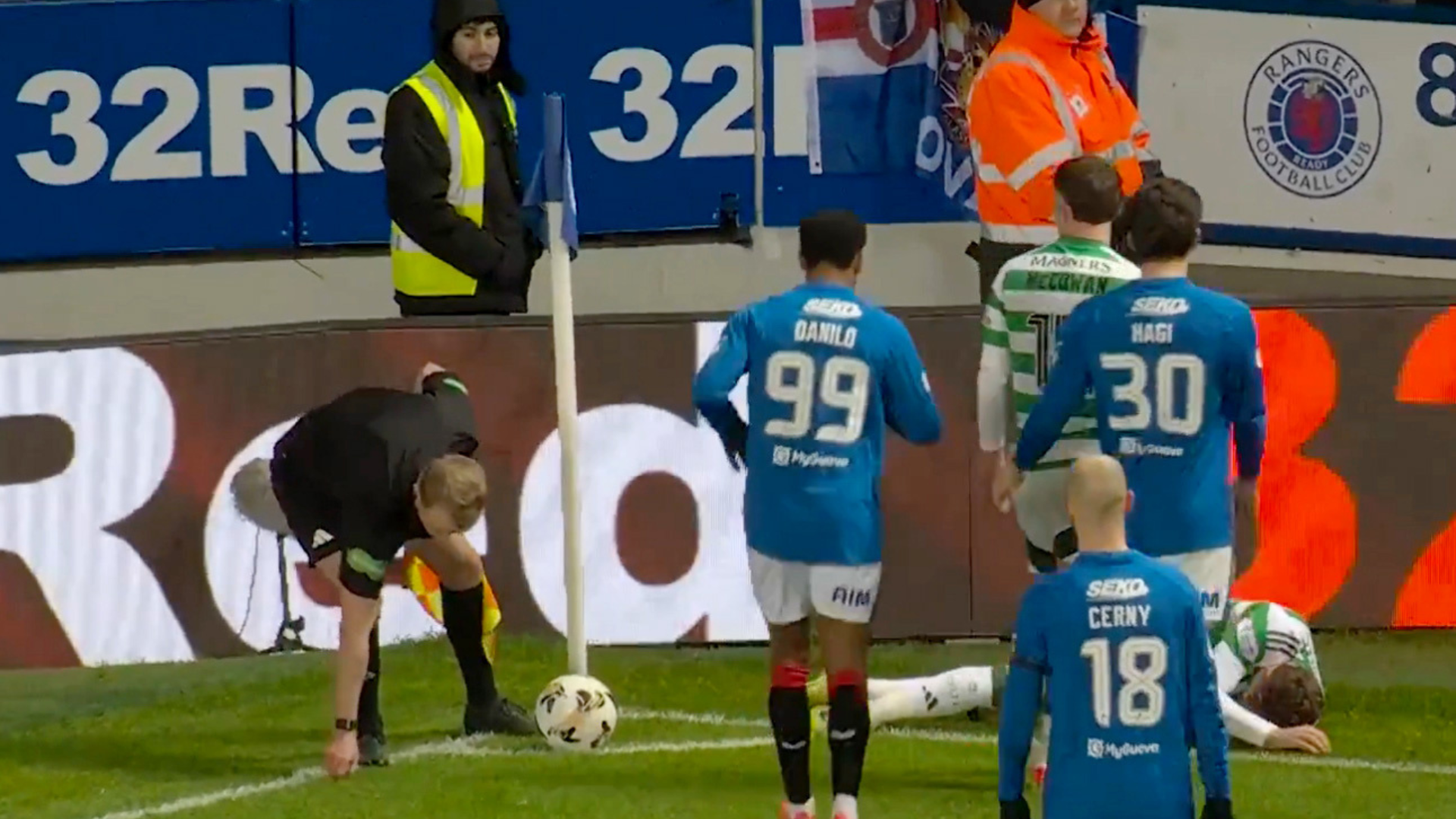 RANGERS CONDEMN COIN-THROWING INCIDENT WHICH LEFT CELTIC STAR ARNE ENGELS STRUCK ABOVE THE EYE