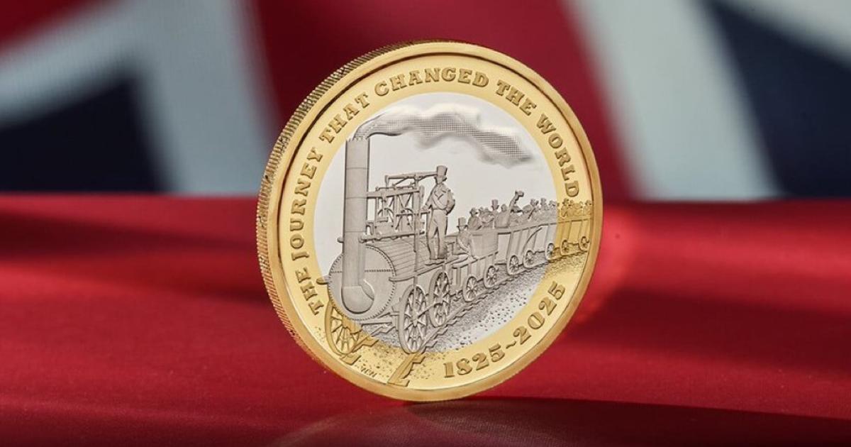 The Royal Mint unveils commemorative coin to mark 200th anniversary of the modern railway