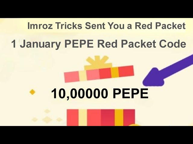 Binance janvier 2025 Poche rouge || Pièce de 1 Million Pepe Poche rouge