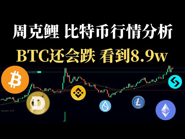 Bitcoin tombera à 8,9W. Ne poursuivez pas les sommets, il y aura une baisse des prix dans l'analyse du marché Bitcoin du fauteur de troubles du cercle monétaire Zhou Keli le 3 janvier #btc #bitcoin contract.