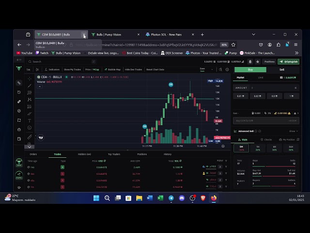 Meme Coin Trading, passe de 0,1 à 1 Sol !