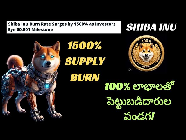 柴犬币 1500% 供应烧毁？ | 2025 年柴犬加密货币价格预测 | Shib Coin 泰卢固语